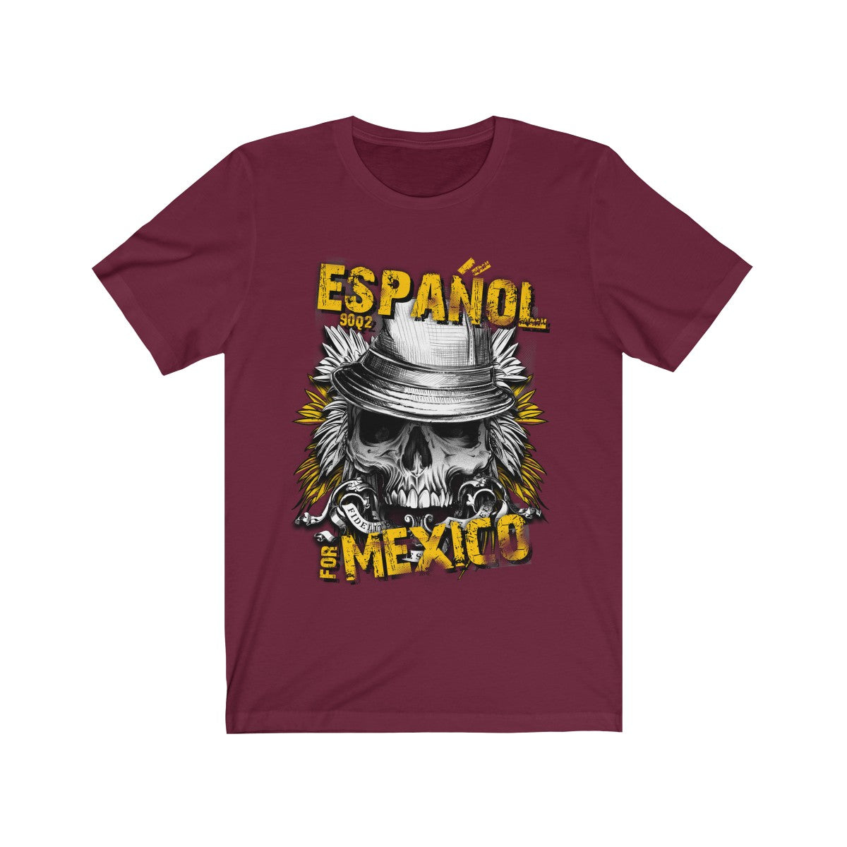 Beautiful Espanol For Mexico Skull Hat T-Shirt